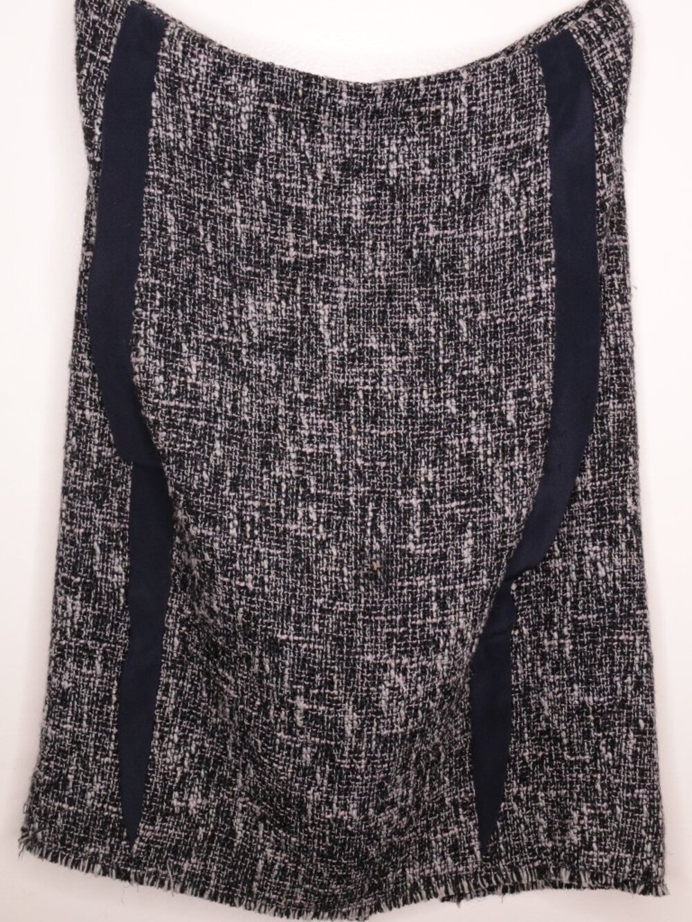 Vintage Moschino Cheap & Chic Tweed Mini Skirt Black White Wool Blend IT 42